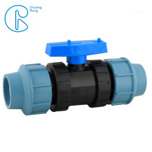 PP Compression Ball Valve for PE Pipe